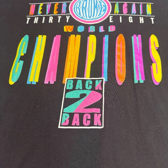 Never Broke Again Thirty Eighty World Champions Back to Back T-Shirt Large - Picture 2 of 4
